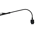 Steinhauer Wandleuchte ELEGANT CLASSY, E27, mit Zugentlastung + Schnurschalter + Schirm, schwarz matt / Velours samtgrün