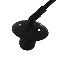 Steinhauer Wandleuchte / Bogenleuchte SPARKLED LIGHT, E27, mit Schnurschalter + zylindrischem Schirm, schwarz matt / Leinen weiß
