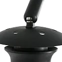 Steinhauer Wandleuchte / Bogenleuchte SPARKLED LIGHT, E27, mit Schnurschalter + zylindrischem Schirm, schwarz matt / Leinen weiß