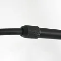 Steinhauer Wandleuchte / Bogenleuchte SPARKLED LIGHT, E27, mit Schnurschalter + zylindrischem Schirm, schwarz matt / Leinen weiß