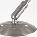 Steinhauer Wandleuchte / Bogenleuchte SPARKLED LIGHT, E27, mit Schnurschalter + zylindrischem Schirm, stahl gebürstet / Velours samtgrün