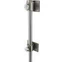 Steinhauer Wandleuchte / Bogenleuchte SPARKLED LIGHT, E27, mit Schnurschalter + zylindrischem Schirm, stahl gebürstet / Velours silber