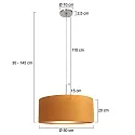 Pendelleuchte SPARKLED LIGHT, Ø 50cm, E27, mit zylindrischem Schirm