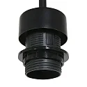 Steinhauer Pendelleuchte SPARKLED LIGHT, Ø 50cm, E27, mit zylindrischem Schirm, schwarz matt / Leinen schlamm