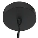 Steinhauer Pendelleuchte SPARKLED LIGHT, Ø 50cm, E27, mit zylindrischem Schirm, schwarz matt / Leinen schlamm