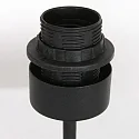 Steinhauer Tischleuchte STANG, Up, 40cm, E27, Dreh-Dimmer + zylindrischem Schirm , schwarz matt, Velours silber