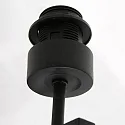Steinhauer Wandleuchte STANG, E27, Drehdimmer + zylindrischem Schirm, schwarz matt, Leinen weiß