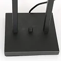 Steinhauer Tischleuchte STANG, Up, 55cm, E27, mit zylindrischem Schirm + Doppel-Stativ + Dreh-Dimmer, schwarz matt, Velours sandgold