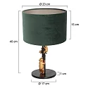 anne light & home table lamp ANIMAUX - OURSES up, with switch, with shade, with plug E27 IP20, black matt 