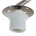Steinhauer floor lamp SPARKLED LIGHT cylindrical, with switch, with shade, with plug, adjustable E27 IP20, steel brushed 