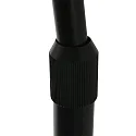 Steinhauer Stehleuchte / Bogenleuchte SPARKLED LIGHT, E27, mit Fussschalter + zylindrischem Schirm, schwarz matt / Velours blau