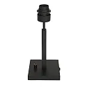 Steinhauer Tischleuchte STANG, Up, 40cm, E27, Dreh-Dimmer + zylindrischem Schirm , schwarz matt, Velours blau