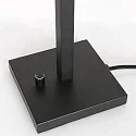 Steinhauer Tischleuchte STANG, Up, 40cm, E27, Dreh-Dimmer + zylindrischem Schirm , schwarz matt, Velours blau