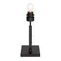 Steinhauer Tischleuchte STANG, Up, 40cm, E27, Dreh-Dimmer + zylindrischem Schirm , schwarz matt, Velours blau