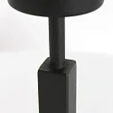Steinhauer Tischleuchte STANG, Up, 40cm, E27, Dreh-Dimmer + zylindrischem Schirm , schwarz matt, Velours blau