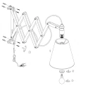 Mexlite Mexlite Wall luminaire DION, 1 flame, beech