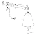 Mexlite Mexlite Wall luminaire DION, 1 flame, beech