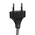 Steinhauer wall luminaire ELEGANT CLASSY with switch, with shade, with strain relief, with plug, adjustable E27 IP20, black matt 