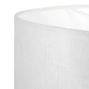 Steinhauer Wandleuchte ELEGANT CLASSY, E27, mit Zugentlastung + Schnurschalter + Schirm, stahl gebürstet / Leinen weiß