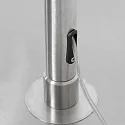 Steinhauer Stehleuchte / Bogenleuchte SPARKLED LIGHT, E27, Schirm halbrund, stahl gebürstet / Opalglas weiß