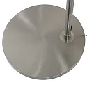 Steinhauer Stehleuchte / Bogenleuchte SPARKLED LIGHT, E27, Schirm halbrund, stahl gebürstet / Rauchglas klar
