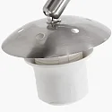 Steinhauer floor lamp SPARKLED LIGHT cylindrical, with switch, with shade, with plug, adjustable E27 IP20, steel brushed dimmable