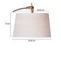 Steinhauer Schirm Ø x H: 30 x 18cm, Leinen, weiß