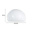 Steinhauer Leuchtenschirm KAPPEN PLEXI BALL 380, Ø 38cm, halbrund, Plexiglas, opalweiß