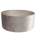 Leuchtenschirm KAPPEN, Ø 50cm, zylindrisch, Velours silber