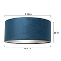 Steinhauer Schirm Ø x H: 50 x 20cm, Velour, blau