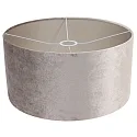 Leuchtenschirm KAPPEN, Ø 40cm / Höhe 20cm, zylindrisch, Velours silber