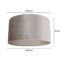 Steinhauer Leuchtenschirm KAPPEN, Ø 40cm / Höhe 20cm, zylindrisch, Velours silber