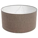 Leuchtenschirm KAPPEN, Ø 40cm / Höhe 20cm, zylindrisch, Leinen schlamm