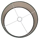 Leuchtenschirm KAPPEN, Ø 40cm / Höhe 20cm, zylindrisch