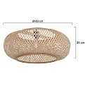anne light & home Schirm K2000HS Holz Braun Ø:60cm h:25cm