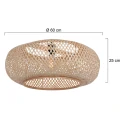 anne light & home Schirm K2000HS Holz Braun Ø:60cm h:25cm