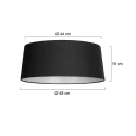 anne light & home Schirm K2010SS Leinen Schwarz + Weiß ø: 47/43cm h: 19cm