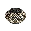 anne light & home Schirm K2014BS Schwarz/Holz H:14cm ø:22,5cm