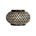 anne light & home Schirm K2014BS Schwarz/Holz H:14cm ø:22,5cm
