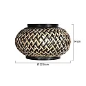 anne light & home Schirm K2014BS Schwarz/Holz H:14cm ø:22,5cm