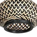 anne light & home Schirm K2014BS Schwarz/Holz H:14cm ø:22,5cm