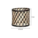 anne light & home Schirm K2015BS Schwarz/Holz ø:12cm h:11cm