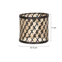anne light & home Schirm K2015BS Schwarz/Holz ø:12cm h:11cm