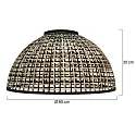 anne light & home Schirm K2016BS Schwarz/Holz h: 30cm ø: 60cm