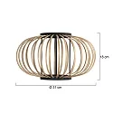 anne light & home Schirm K2019BS Holz h:18cm ø:31cm