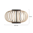 anne light & home Schirm K2019BS Holz h:18cm ø:31cm