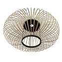 anne light & home Schirm K2020BS Schwarz/Holz h:25cm ø:60cm