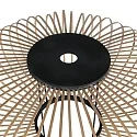 anne light & home Schirm K2020BS Schwarz/Holz h:25cm ø:60cm