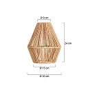 anne light & home Schirm K2024DS Braun h:24cm ø:20cm