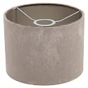 Leuchtenschirm KAPPEN, Ø 20cm / Höhe 15cm, zylindrisch, Velours silber